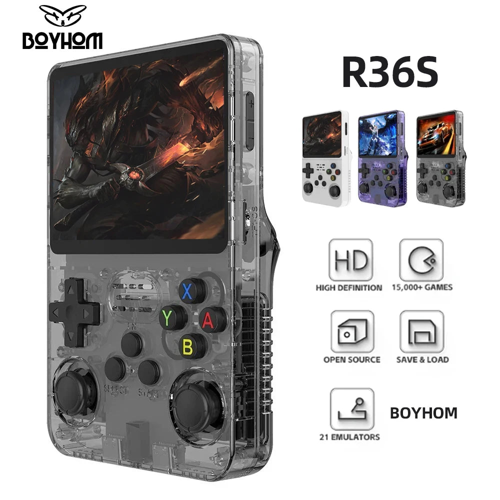 R36S Retro Handheld Game Console 🕹️ 128GB & 64GB Preloaded Games, Linux