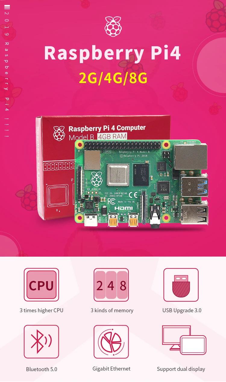 Raspberry Pi 4 🍓🍇🫐 4GB/8GB RAM + Case + Optional Cooling Fan Blockchain Development & Bitcoin Mining