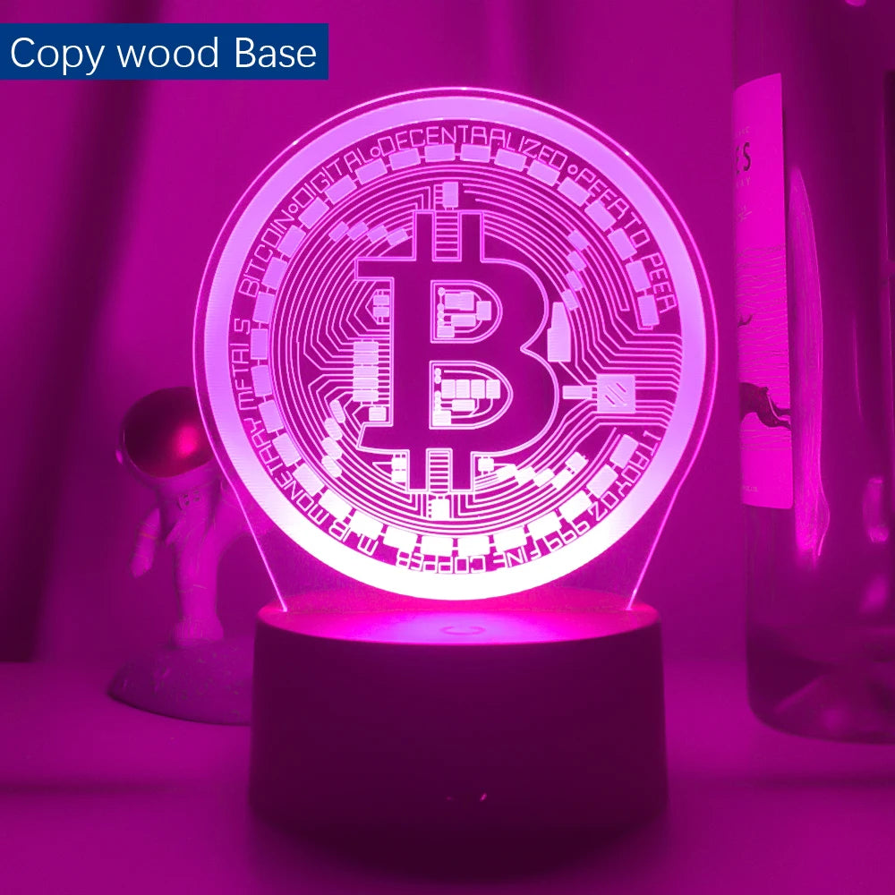 Luz de noche LED Bitcoin