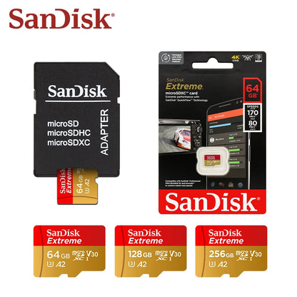 SanDisk Extreme MicroSD 32GB-256GB 🟧🟨 Ultra-Fast Storage for Bitcoin Wallets, Nodes, and Crypto Projects (190MB/s, A2/V30)