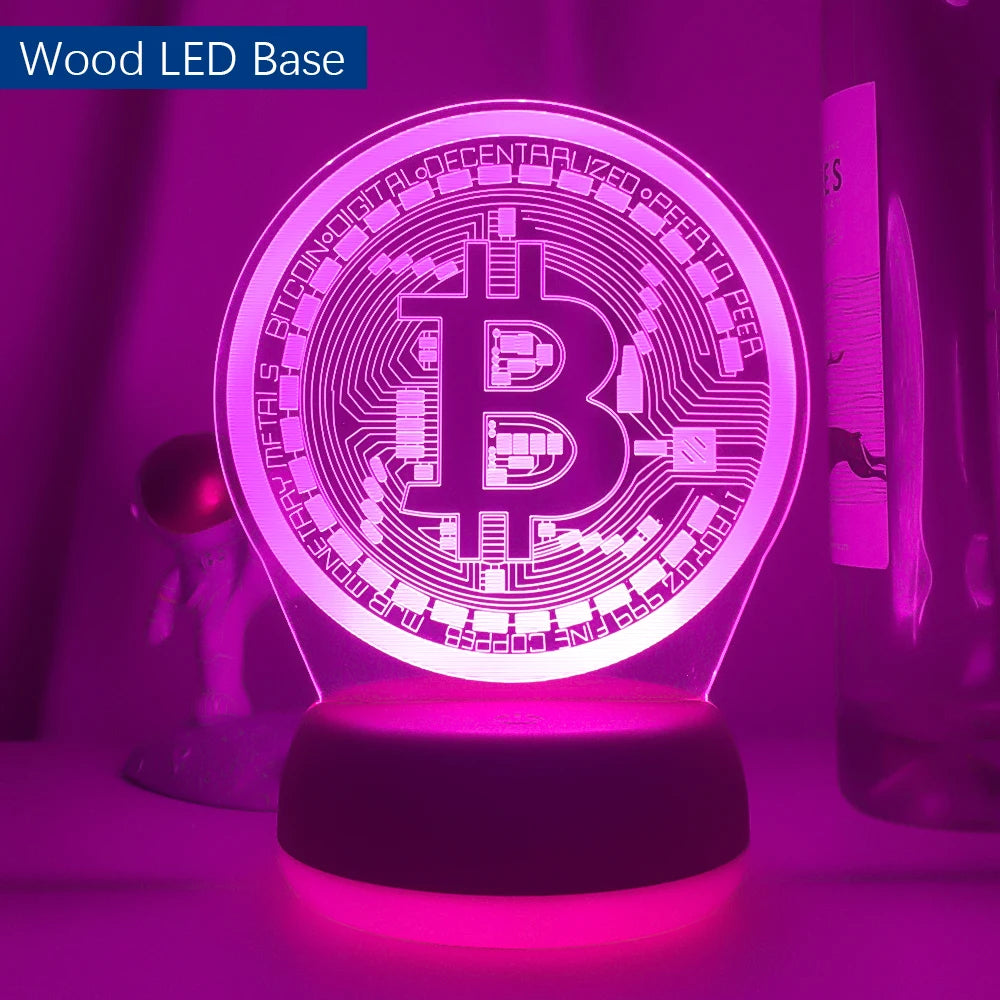 Luz de noche LED Bitcoin