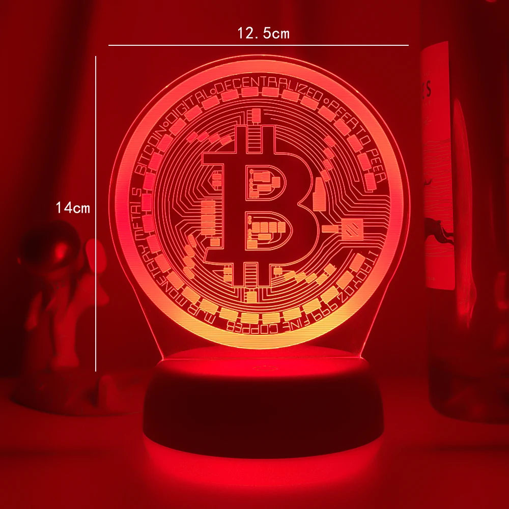 Luz de noche LED Bitcoin