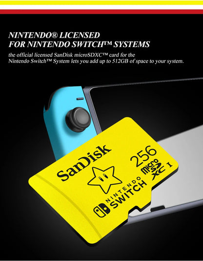 SanDisk Nintendo 🫧🎮 MicroSDXC Card 64GB-512GB Ultra-Secure Storage for Bitcoin Wallets, Nodes