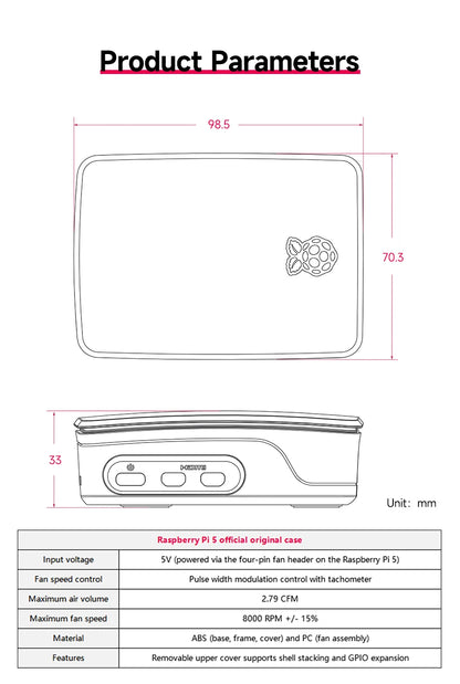 Official Raspberry Pi 5 Case with PWM Fan and Heatsink 🍓🍇🫐 Professional Protection for Bitcoin Nodes and Miners