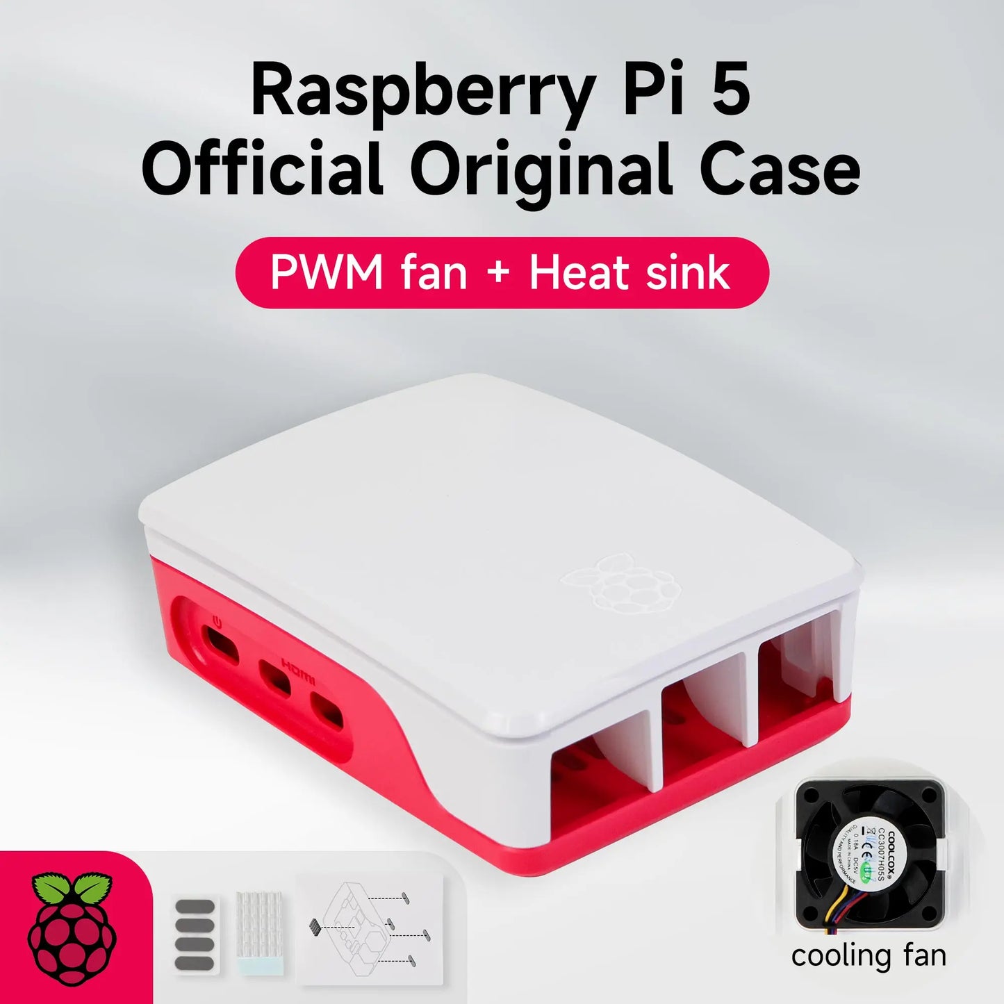 Official Raspberry Pi 5 Case with PWM Fan and Heatsink 🍓🍇🫐 Professional Protection for Bitcoin Nodes and Miners