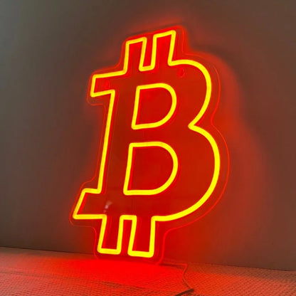 Panneau néon Bitcoin B