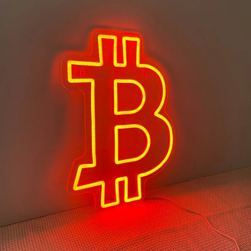 Panneau néon Bitcoin B