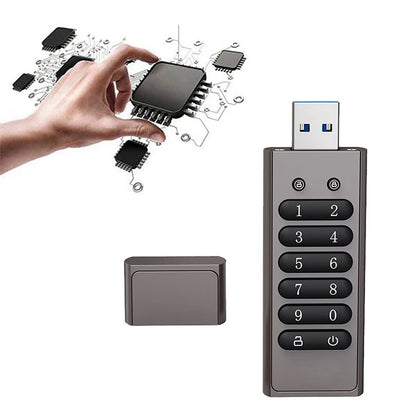 Encrypted USB 🛡️ 256GB/128GB Ultra-Secure Storage for Bitcoin Wallets and Private Keys (AES 256-bit, USB 3.0)