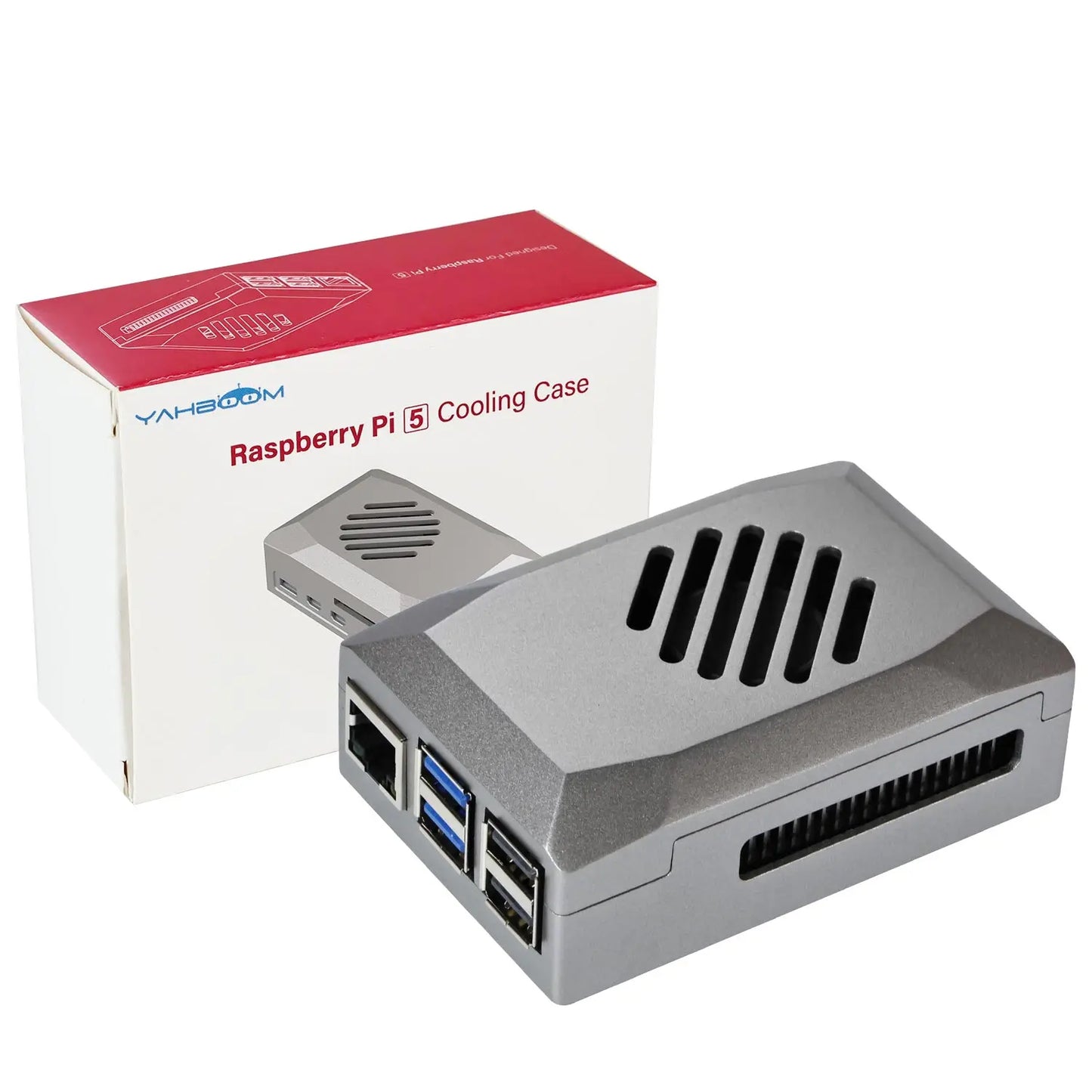 Raspberry Pi 5 Case with PWM Cooling Fan ABS Protective Case Raspberry Pi 5 Shell Support Active Cooler Heatsink Optional