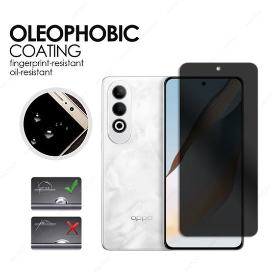 Privacy Screen Protector For Oppo K12 Plus Glass For Oppo K12 Plus Camera Lens Protector For Oppo K12 Plus Anti-spy Glass