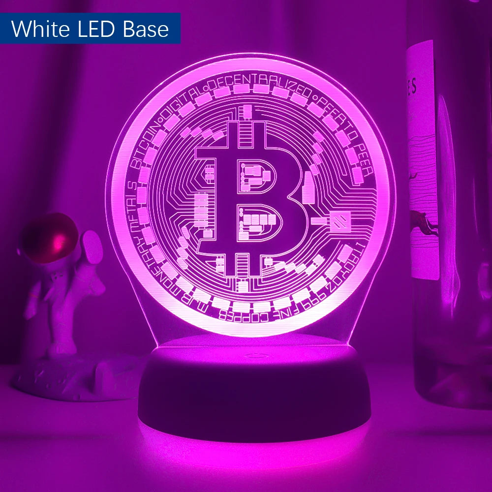 Luz de noche LED Bitcoin