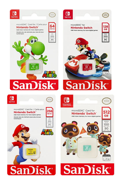 SanDisk Nintendo 🫧🎮 MicroSDXC Card 64GB-512GB Ultra-Secure Storage for Bitcoin Wallets, Nodes