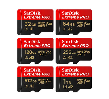 SanDisk Extreme PRO microSDXC UHS-I Memory Card V30 A2 Micro SD Card 32GB 64GB 128GB 256GB 512GB 1TB Up to 200Mb/s Flash TF Card