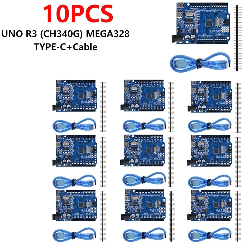 Arduino UNO R3 🏗️ Kit (CH340G) + USB/Type-C Cable 🪛 Development for Bitcoin & Blockchain Projects