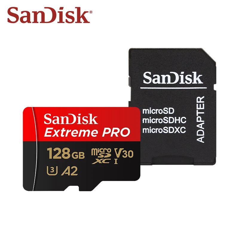 SanDisk Extreme PRO microSDXC UHS-I Memory Card V30 A2 Micro SD Card 32GB 64GB 128GB 256GB 512GB 1TB Up to 200Mb/s Flash TF Card