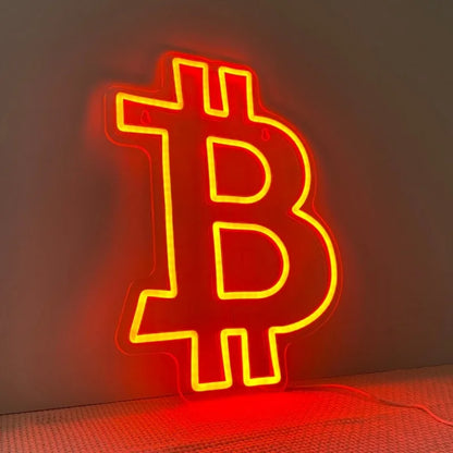 Panneau néon Bitcoin B