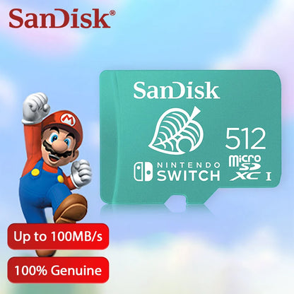 SanDisk Nintendo 🫧🎮 MicroSDXC Card 64GB-512GB Ultra-Secure Storage for Bitcoin Wallets, Nodes