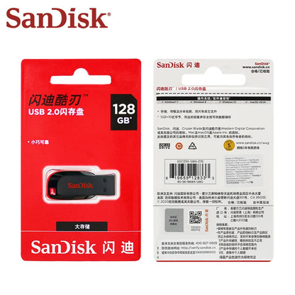 SanDisk Cruzer CZ50 USB 2.0 Encrypted 🛡️ Secure Storage for Bitcoin Wallets and Seeds (16GB-128GB, FAT32)