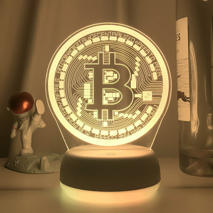 Luz de noche LED Bitcoin