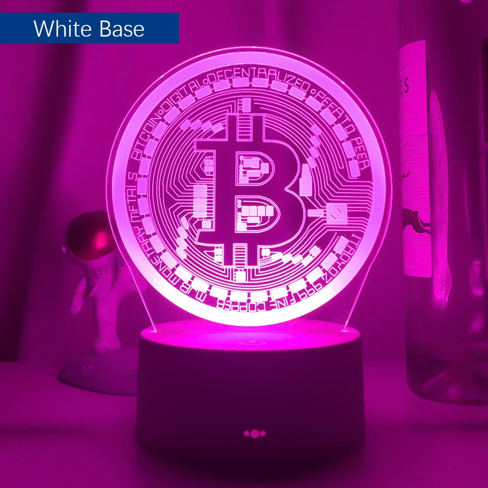 Luz de noche LED Bitcoin