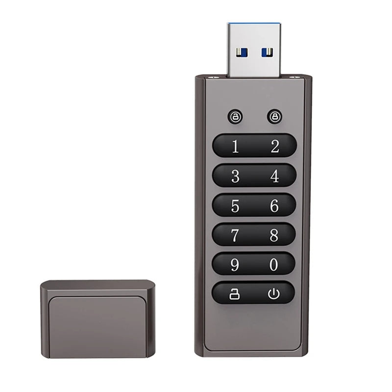 Encrypted USB 🛡️ 256GB/128GB Ultra-Secure Storage for Bitcoin Wallets and Private Keys (AES 256-bit, USB 3.0)