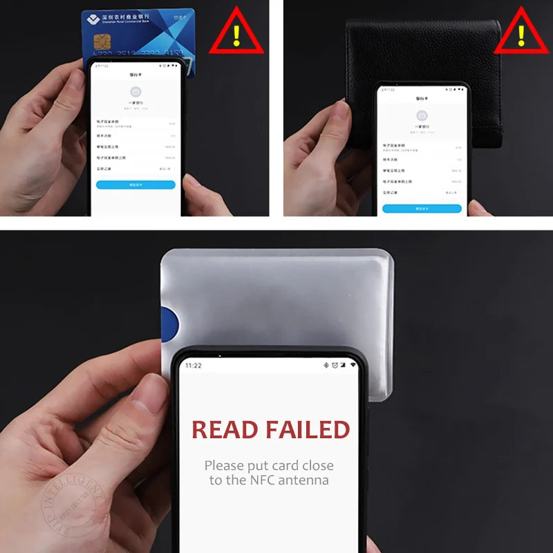 1 pieza de tarjetas de bloqueo RFID sin contacto NFC, protector de pasaporte, diseño antirrobo inteligente que se adapta perfectamente