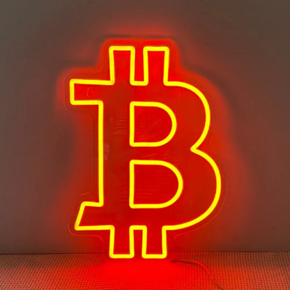 Panneau néon Bitcoin B