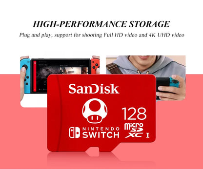 SanDisk Nintendo 🫧🎮 MicroSDXC Card 64GB-512GB Ultra-Secure Storage for Bitcoin Wallets, Nodes