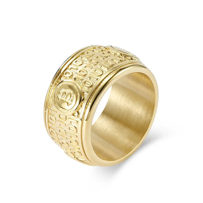 Anillo de bitcoin de acero inoxidable