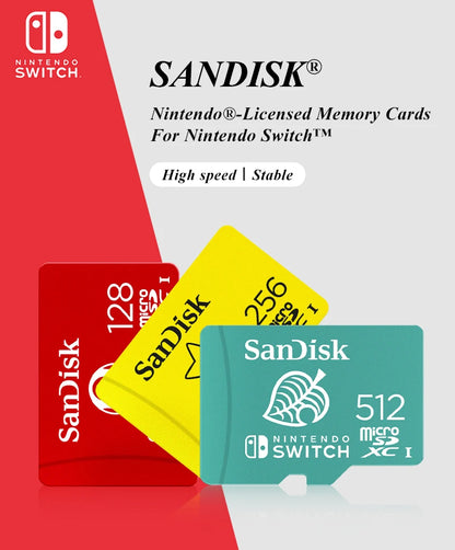 SanDisk Nintendo 🫧🎮 MicroSDXC Card 64GB-512GB Ultra-Secure Storage for Bitcoin Wallets, Nodes