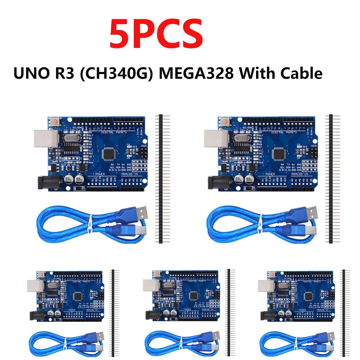 Arduino UNO R3 🏗️ Kit (CH340G) + USB/Type-C Cable 🪛 Development for Bitcoin & Blockchain Projects