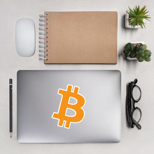 Pegatinas con el logotipo de Bitcoin Essential B&amp;N