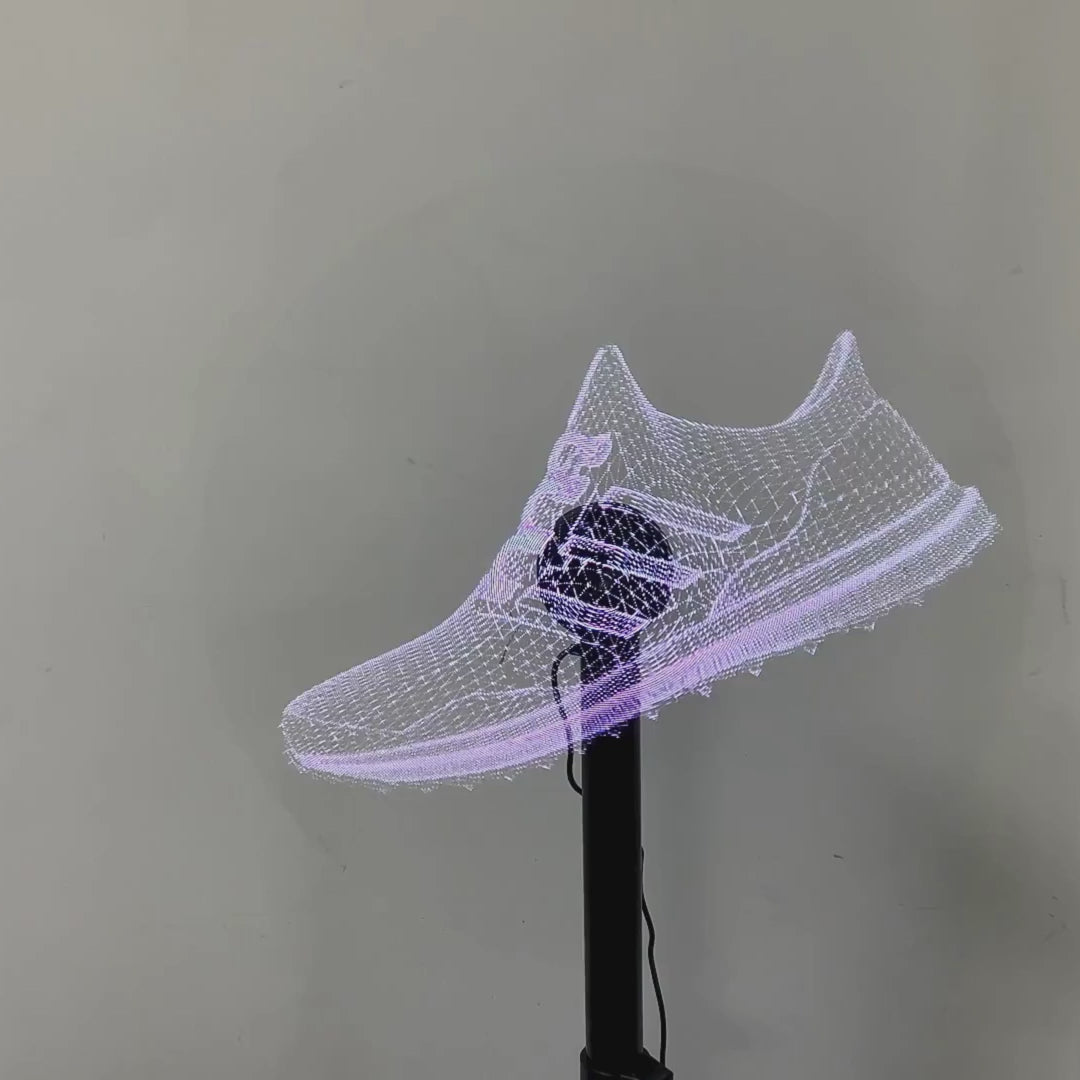 Tennis Holographic Fan 3D Video Projected in High Definition